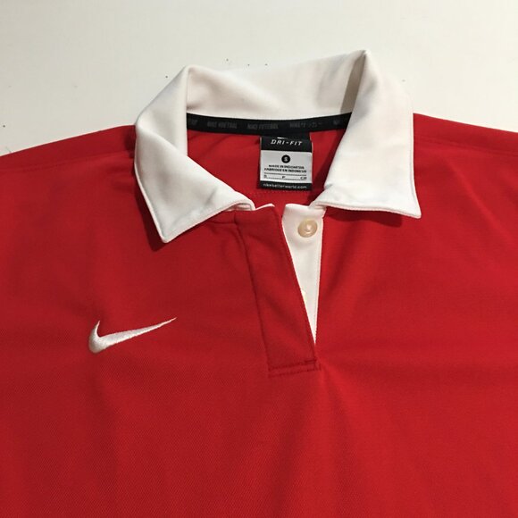 Nike Dri-FIT Womens Small Red Polo Shirt Soccer - Picture 3 of 10